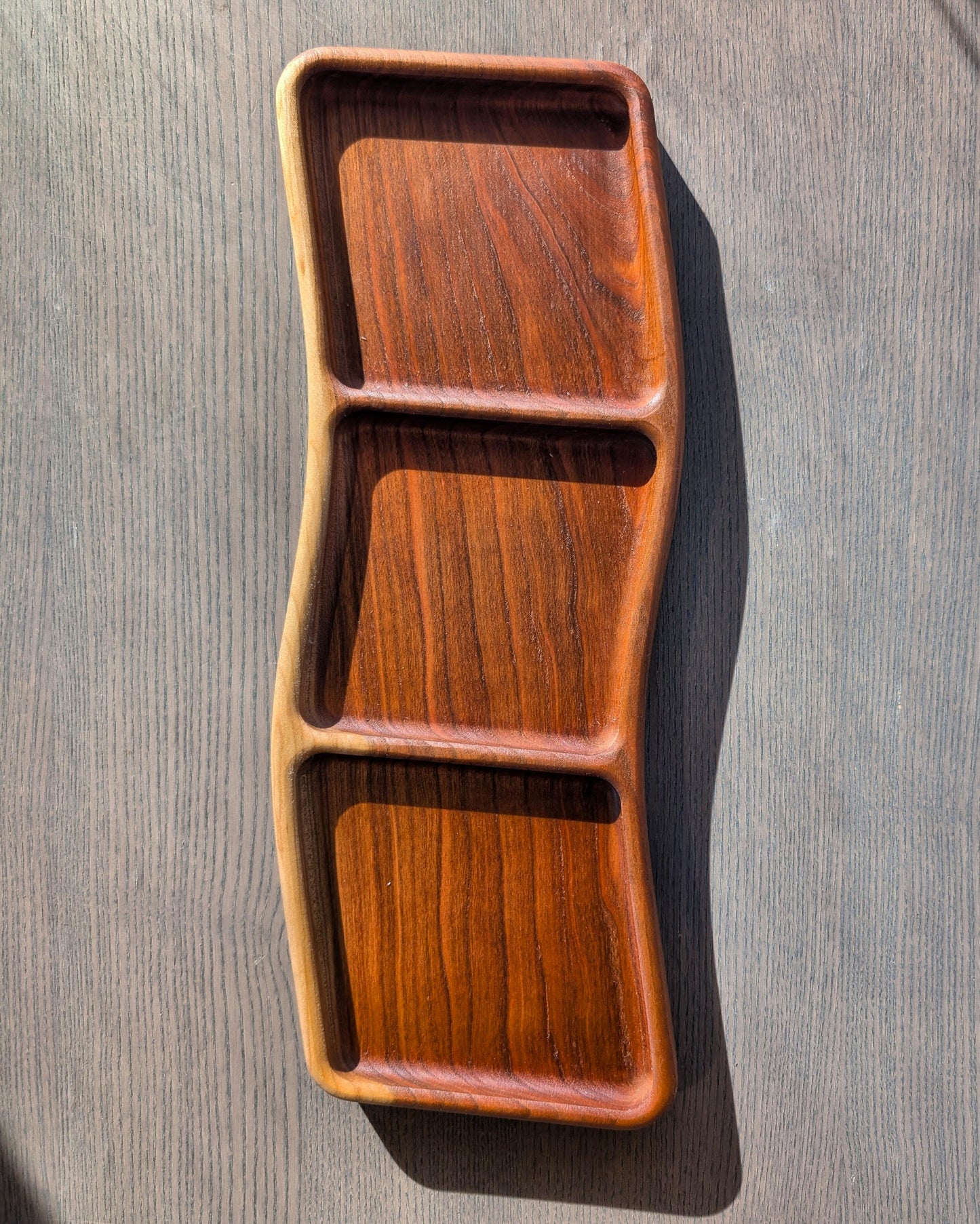 Wavy Three Panel Charcuterie Tray