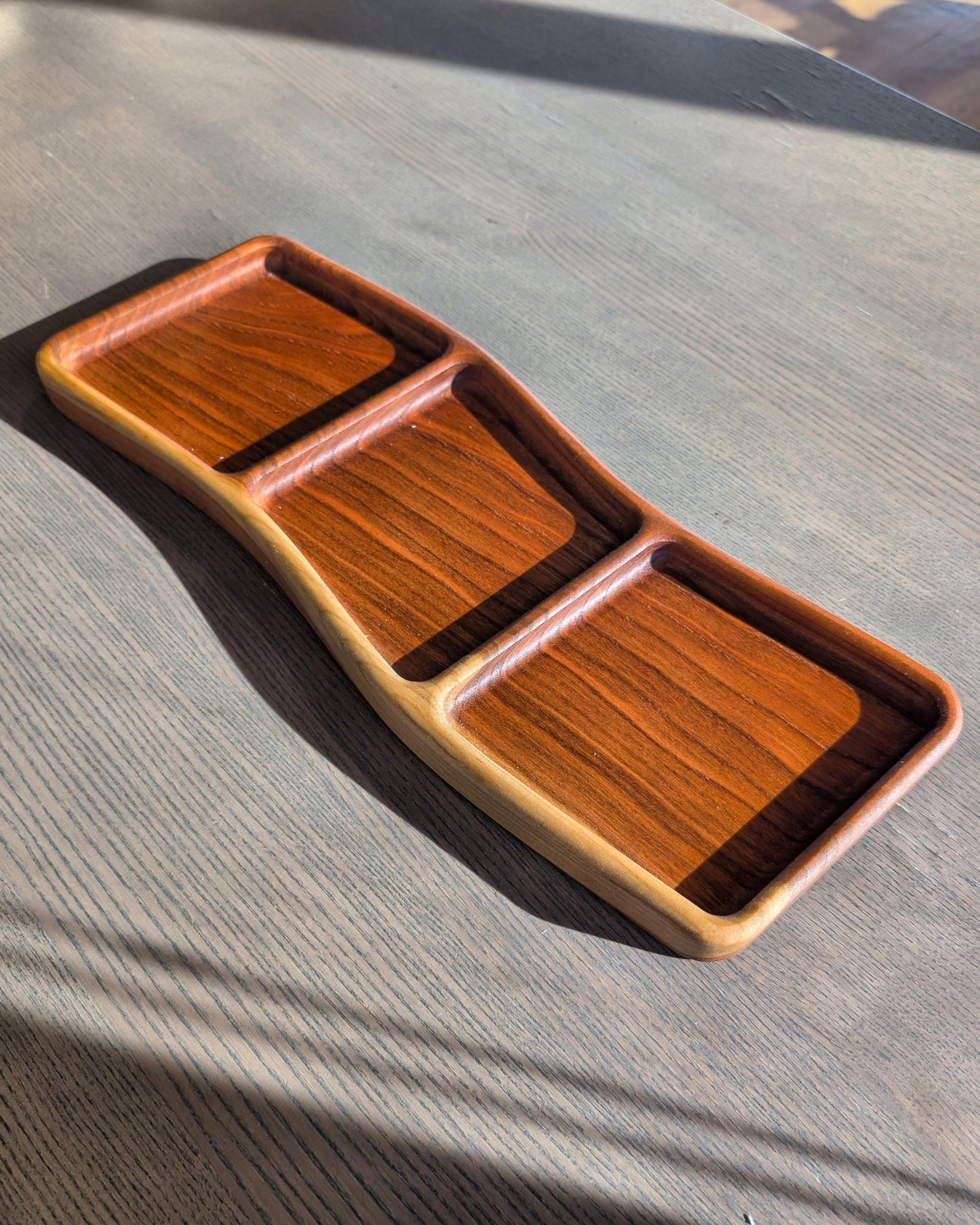 Wavy Three Panel Charcuterie Tray