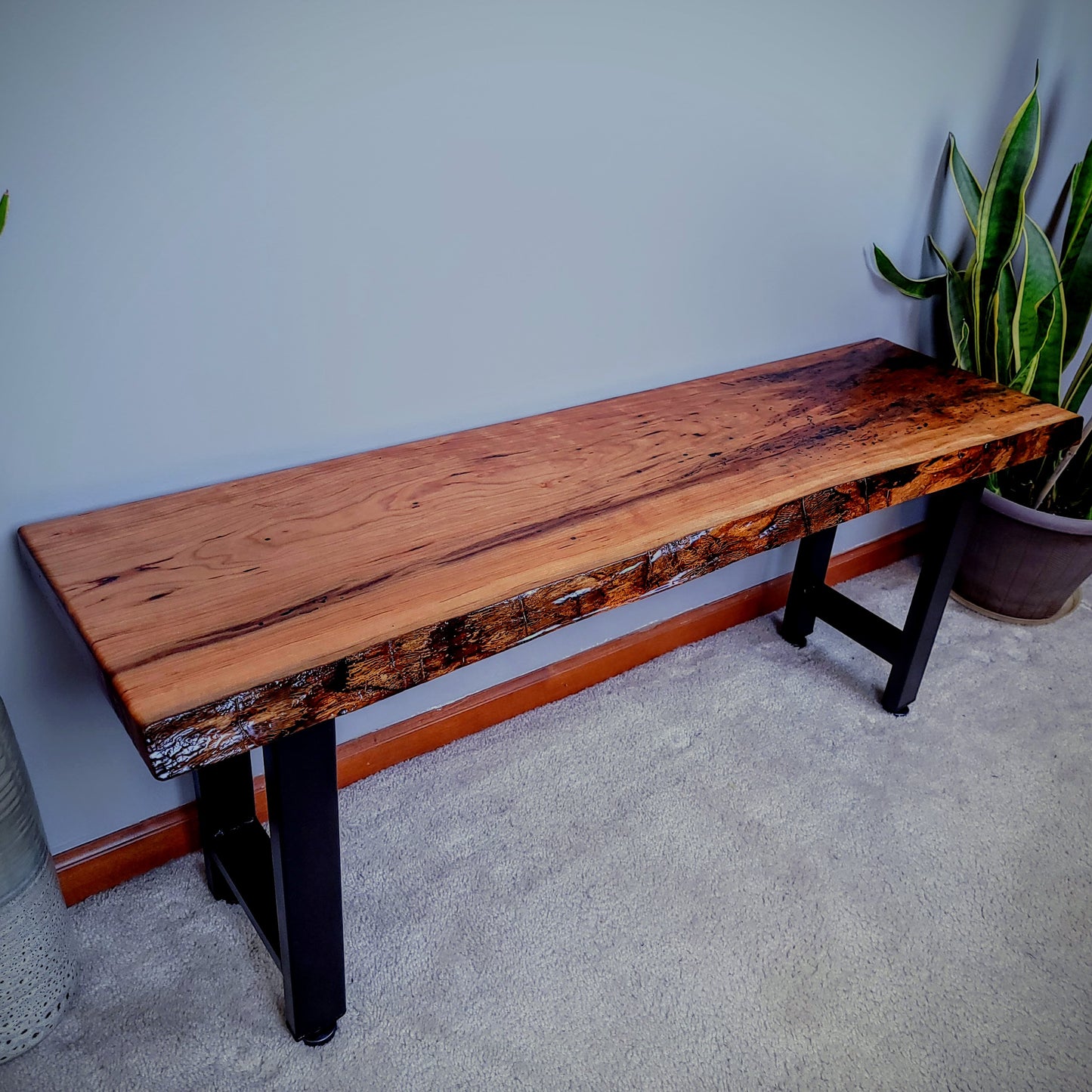 Live Edge Cherry Entry Bench