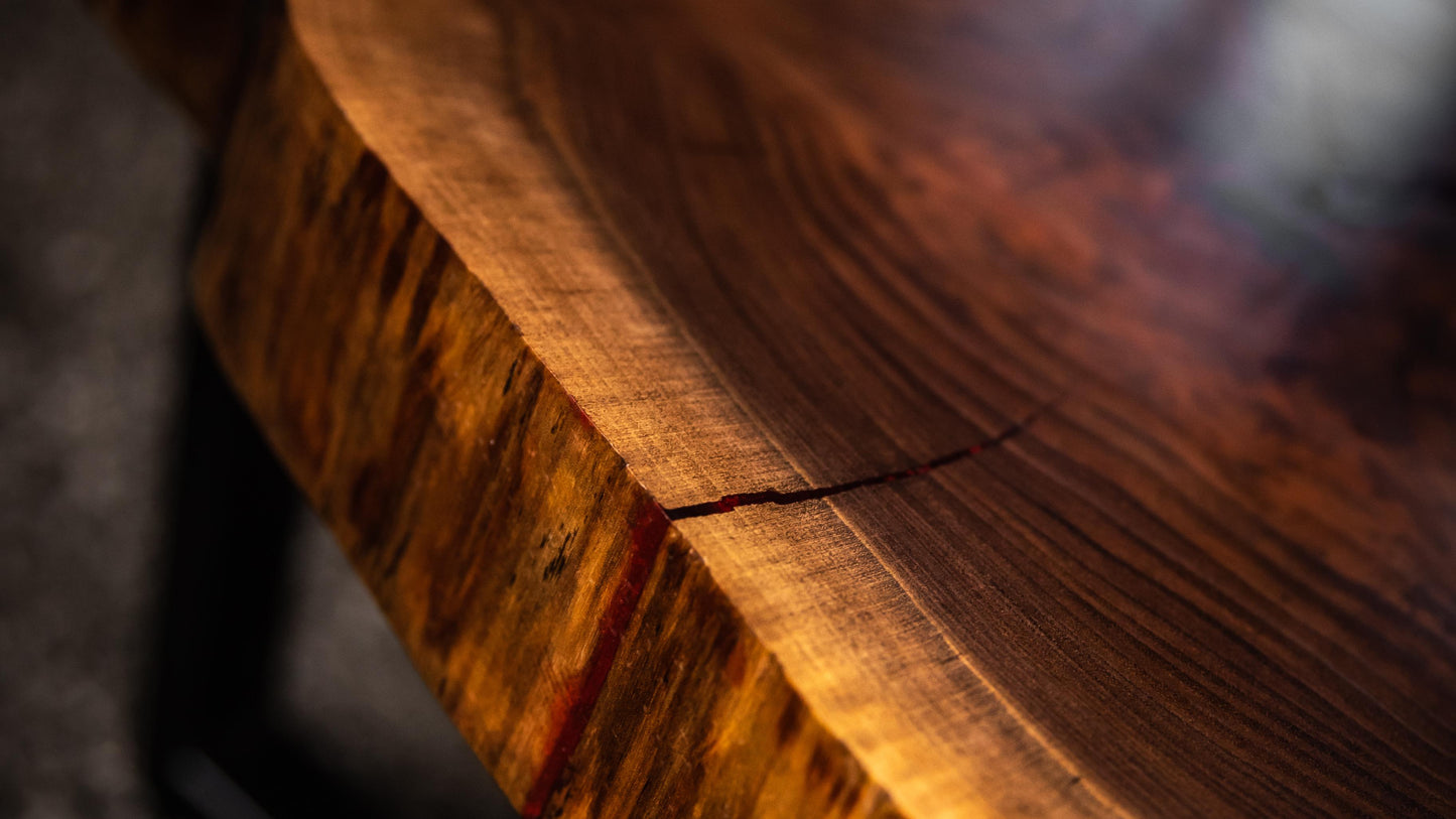 Walnut Round Accent Table